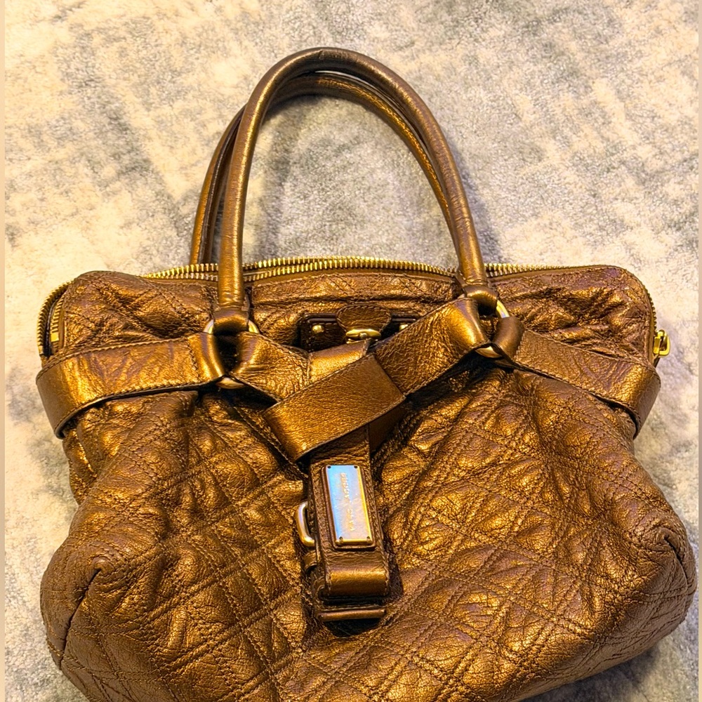 Marc Jacobs like new belted, quilted tote